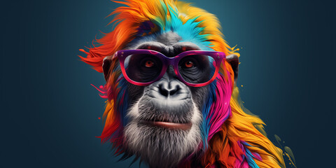 Bright and colorful animal poster.