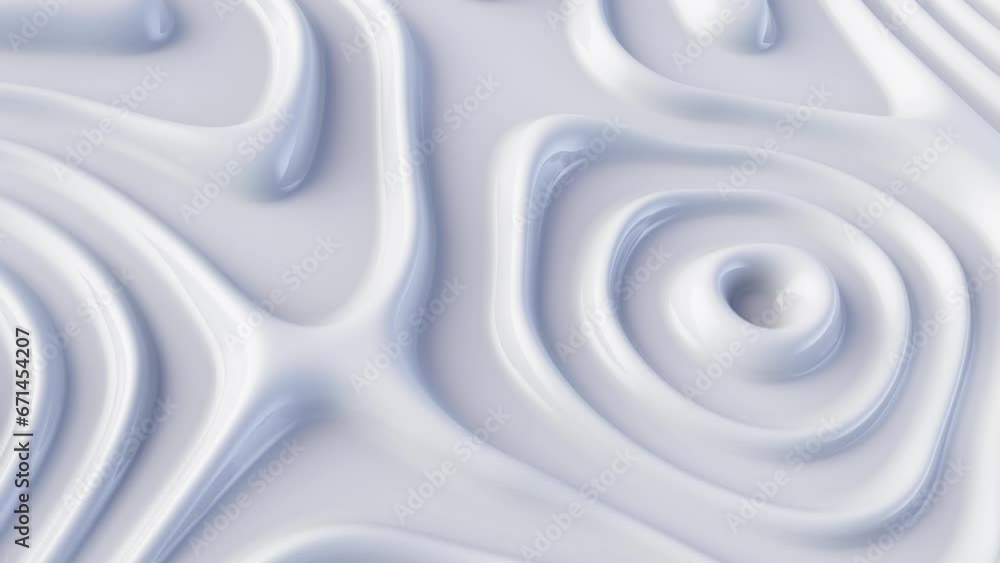 Poster wavy surface. moving shiny, glossy waves. abstract graphic background. seamless looping animation.