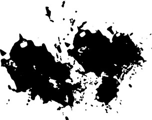 Black blots on a transparent background