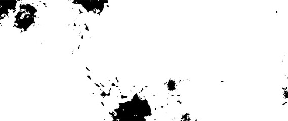Black splashes on a transparent background. Grunge frame.