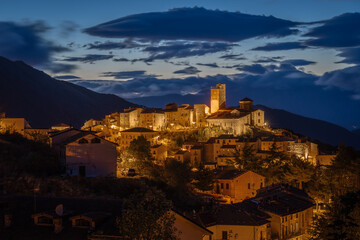 The village of Castel del Monte is located in the Gran Sasso National Park in Abruzzo