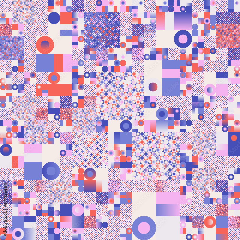 Poster abstract vector pattern graphics made with various geometric shapes and elements