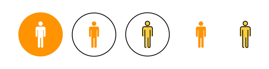 Man icon set  for web and mobile app. male sign and symbol. human symbol