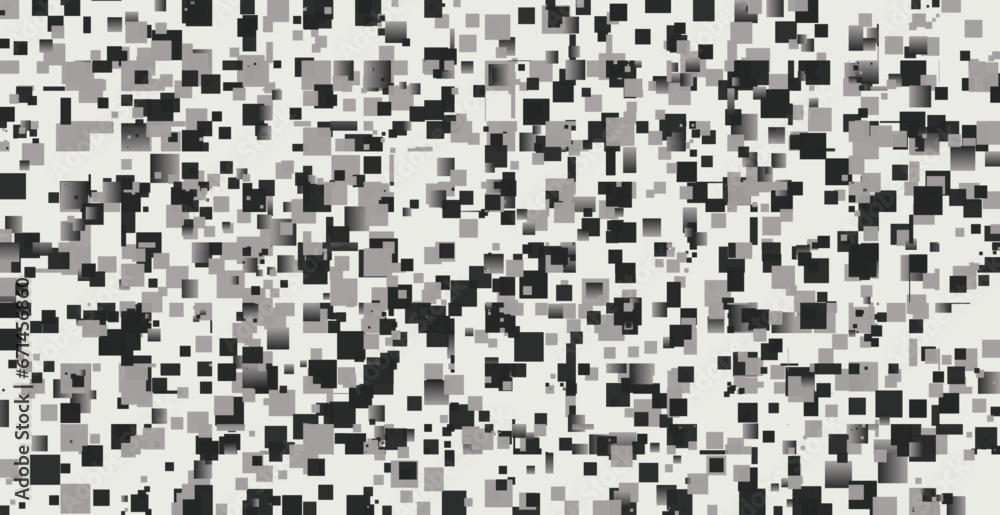 Poster monochrome color abstract vector pattern design made with random geometric shapes