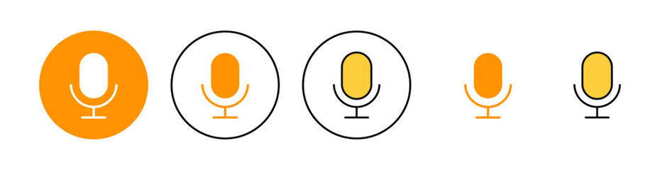 Microphone icon set for web and mobile app. karaoke sign and symbol - obrazy, fototapety, plakaty