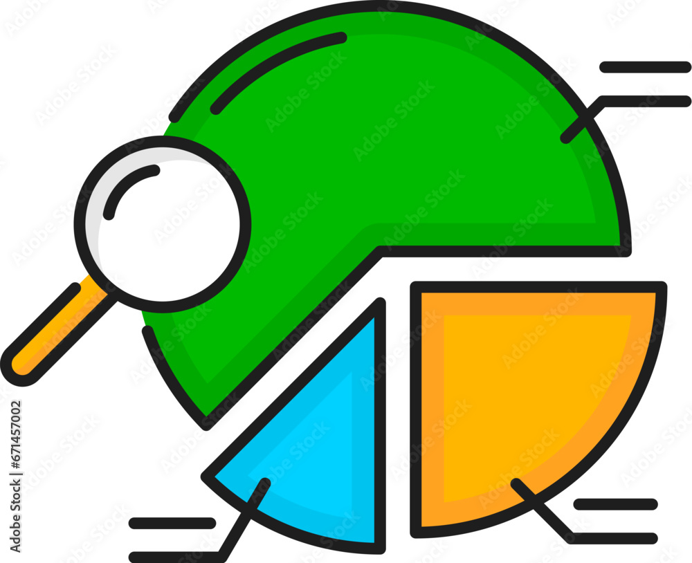 Poster analysis, cms content management system icon, digital media online analytics, vector line pictogram.