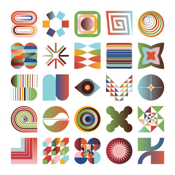 Modern Vector Graphics Collection Of Various Geometric Shapes and Abstract Forms