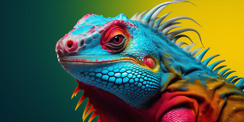 Obraz premium Bright and colorful animal poster.