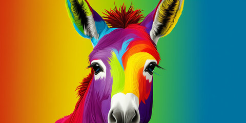 Naklejka premium Bright and colorful animal poster.