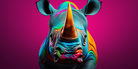 Fototapeta na wymiar Bright and colorful animal poster.