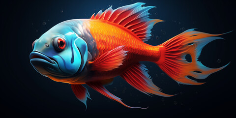 Fototapeta premium Bright and colorful animal poster.