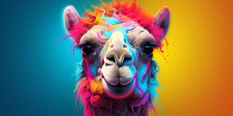 Obraz premium Bright and colorful animal poster.