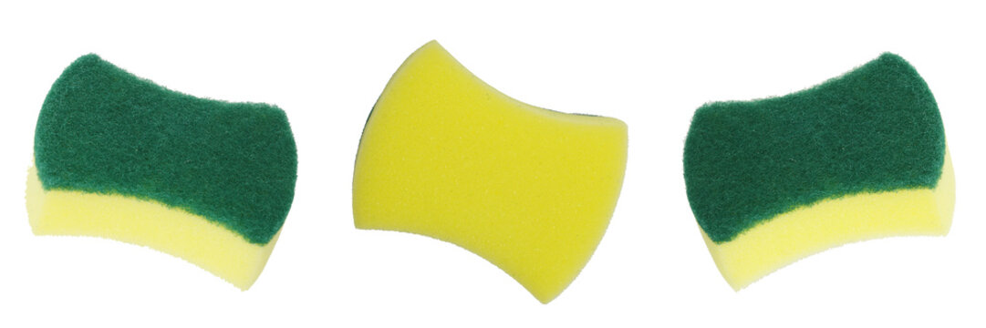 dishwashing sponge on transparent background png file