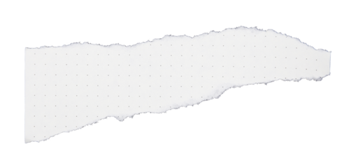 torn polka dot paper sheet on transparent background png file