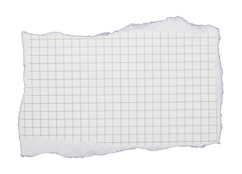 Torn striped paper sheet on transparent background png file