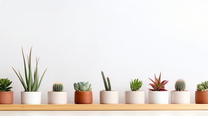 Indoor succulent and cactus plants