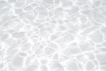 Foto op Canvas White water wave texture background,Closeup of desaturated transparent clear calm water surface texture with splashes and bubbles. Trendy abstract nature background. © Planetz