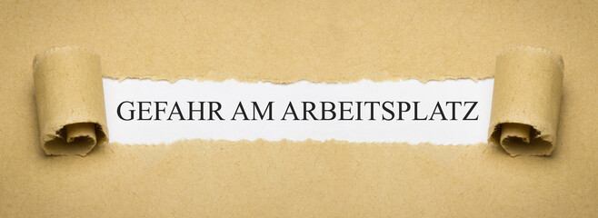 Gefahr am Arbeitsplatz