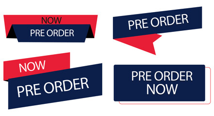 Pre order label template stock vector. Pre order label