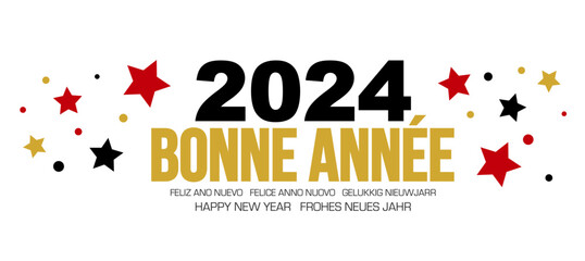 Bonne année 2024 - obrazy, fototapety, plakaty