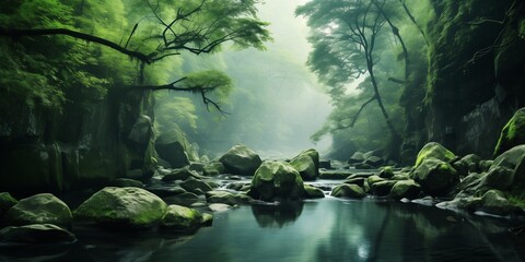 A dense forest in China