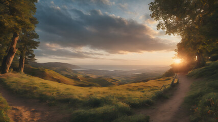 sunrise in the mountains