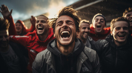 Obraz premium Group of people in the stadium. 