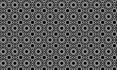 Islamic Geometric seamless pattern with lace