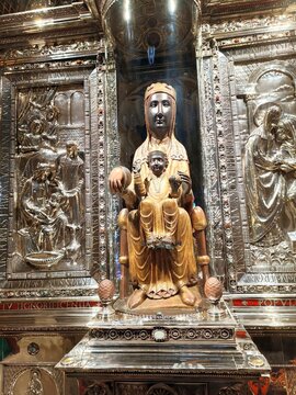 Our Lady of Montserrat or the Virgin of Montserrat or "La Moreneta", Basilica of Montserrat, Catalonia, Spain