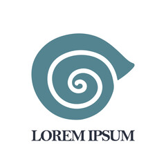 Snail logo vector. Animal logo vector.