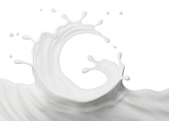 PSD Milk Splash 3D Rendering