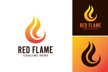 "Red Flame Logo Design" is a fiery and visually striking logo design featuring a red flame motif. This asset is suitable for businesses or brands in industries such as energy, technology