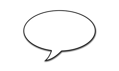 Bocadillo vacío de una charla o conversación. 