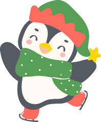 Cute Christmas Penguin 