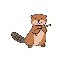Beaver animal cartoon