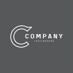 C, CC Letter Initial Logo Design Template Vector Illustration - obrazy, fototapety, plakaty