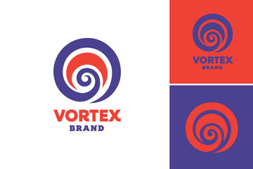 Vortex Brand Logo - A dynamic and captivating design asset suitable for businesses or brands looking for a modern and attention-grabbing logo that conveys a sense of energy and movement.