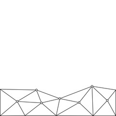 Abstract Low Poly Line Footer