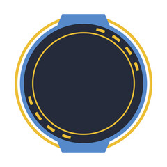 Naklejka premium Futuristic Tech Circle Frame