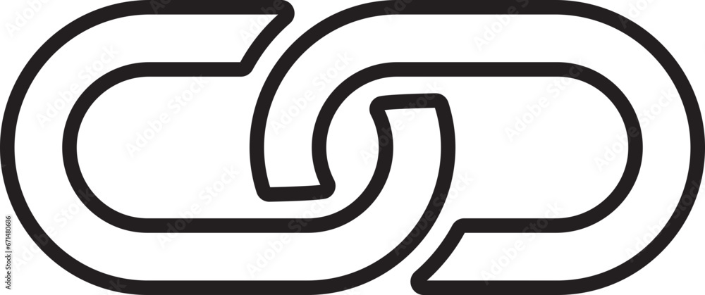 Poster chain link icon. connection sign vector illustration. linked interface design.