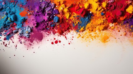 Creative background with colorful powder for Holi festival