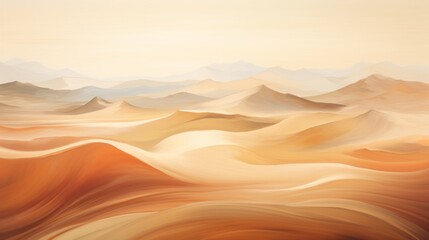 An abstract depiction of a desert landscape, with streaks of burnt sienna and sandy beige, reflecting the scorching heat and arid terrain.