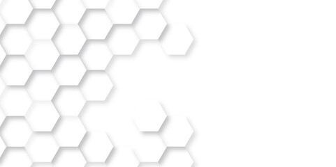 Abstract background with hexagon, modern abstract vector polygonal pattern. abstract honeycomb technology white background. Luxury white hexagon pattern. Hexagon paper texture and futuristic business.