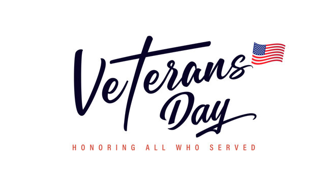 Veterans day, Honoring all who served, social media web banner. November 11. Vector poster design