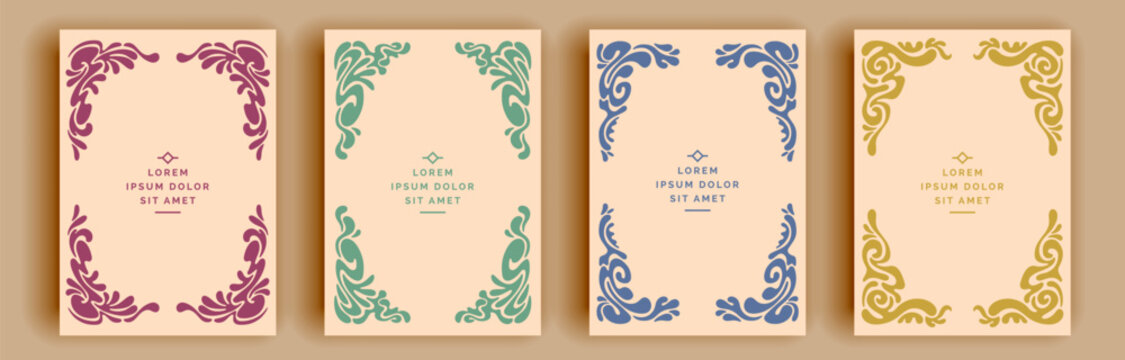 Modern abstract covers set, minimal covers design. Colorful geometric background, vector illustration.
