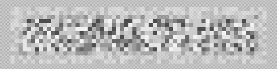 Censored texture background. Censor blur effect. Pixeled bar pattern mosaic black box