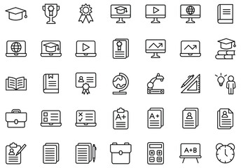 Education - Icons Pack,lines icons