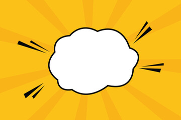 Pop art halftone pattern. comic starburst background. yellow duotone texture. cartoon banner with speech bubble