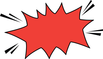 Red starburst explosion, Speech bubble for the comic, Promotional Badges, Red Starburst Vector Graphics, Price Tags and Sale Badges