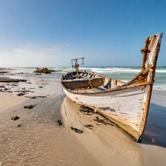 Fischerboot am Strand in Thailand